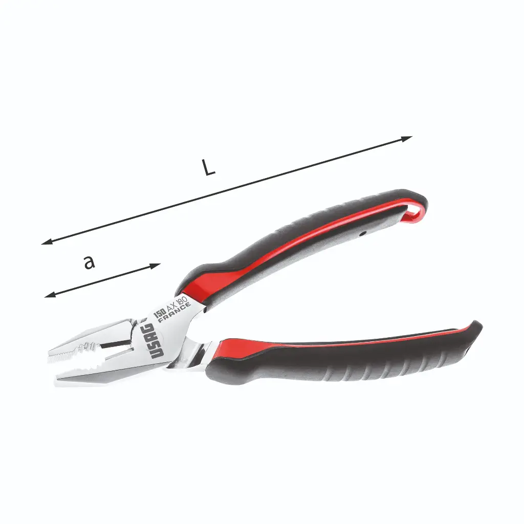 Usag U01500151 150AX Pinza Universale con Superficie Interna Zigrinata Lunghezza 180mm