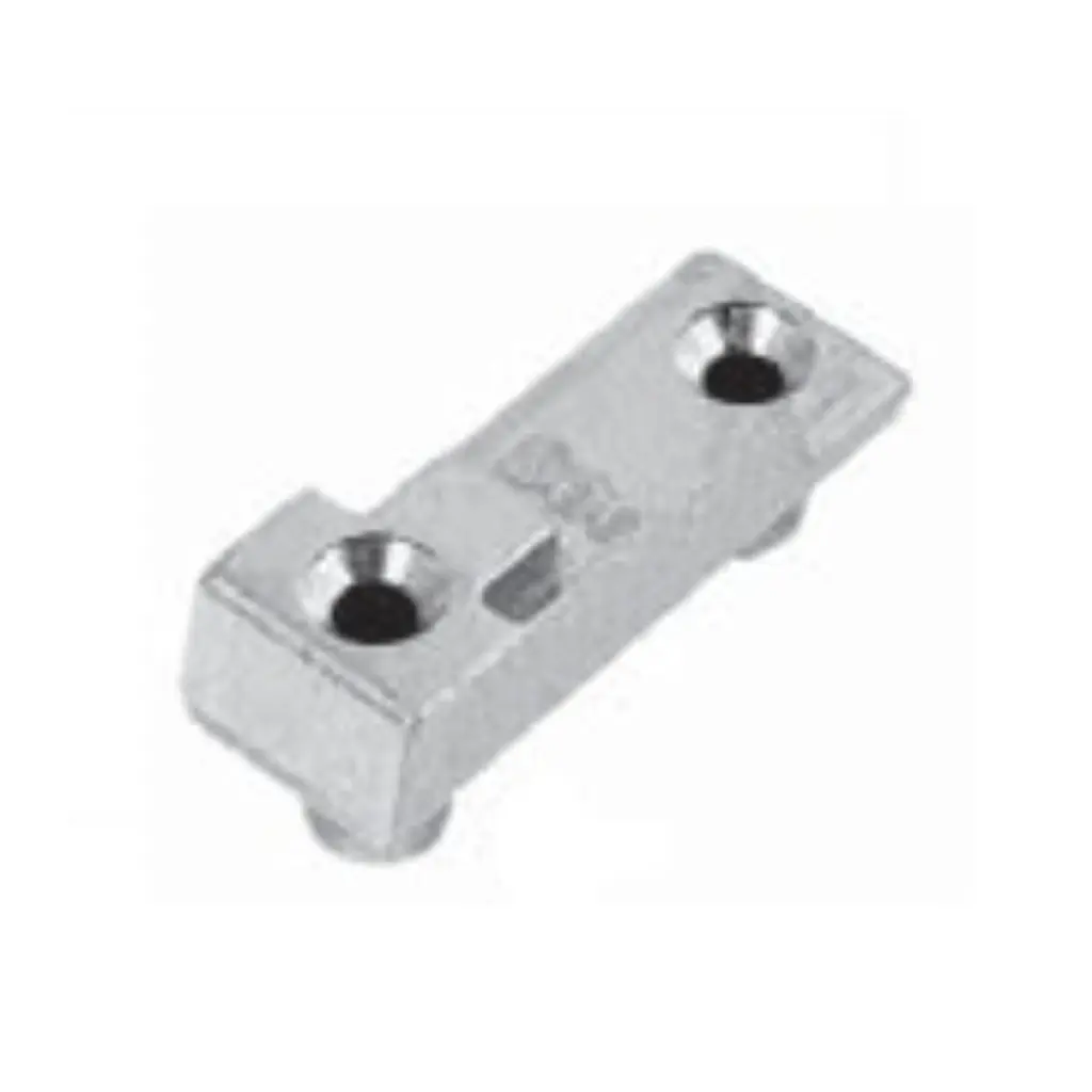 AGB A480111933 Incontro DSS per Serramento in Alluminio-Legno Destro ad Applicare su Canalino 16/12 Dimensioni 17x46x11mm Zama Finitura Argento