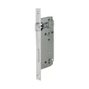 AGB B005924034 Serratura Patent Incasso per Porta Interni Entrata 40mm Interasse 90mm Bordo Quadro 238x22mm Acciaio Finitura Cromato Opaco