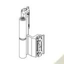 Giesse 00129430U Cerniera Flash Base per Terza Anta Profilo Erre 40 Altezza 93mm Portata 75-85Kg Alluminio Finitura Perla