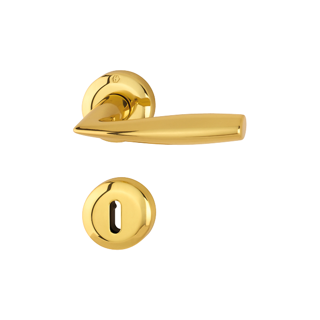 Hoppe 2829349 Grt. con rosetta Vitóri M1515/23K/23KS F71 ottone lucido 