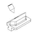 Giesse 01344000K Incontro per Nottolino Registrabile 04030 Profilo Erre 40 Dimensione 24x14mm Zama Finitura Silver