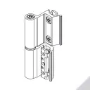 Giesse 00120350U Cerniera Flash Base per Finestra Profilo CU Reversibile Altezza 93mm Portata 75-85Kg Alluminio Finitura Cromo Satinato