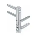 AGB E011501415 Cerniera Registrabile 3D per Porta in Legno Diametro 14mm Altezza 82mm Acciaio Finitura Zinco Silver