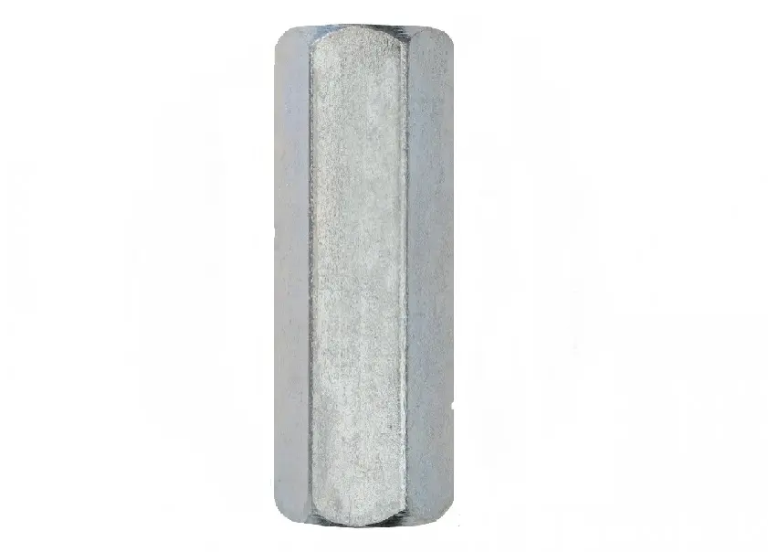 Friulsider 22780B0804000 De Long Dado Esagonale di Giunzione Confezione 100pz M8 Lunghezza 40mm Zincato