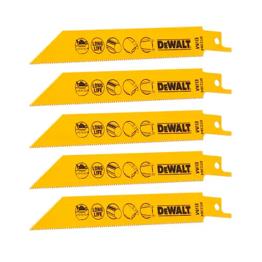 DeWalt DT2384-QZ Set 5 Lame per Sega Orizzontale bi-metal Lunghezza 152mm