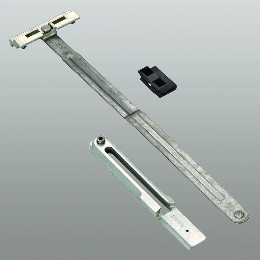 Savio 3200.800L Braccio Supplementare Sinistro Ribanta 5 per Ribalta LBB Superiore a 1200mm Finitura Zincata Bianca