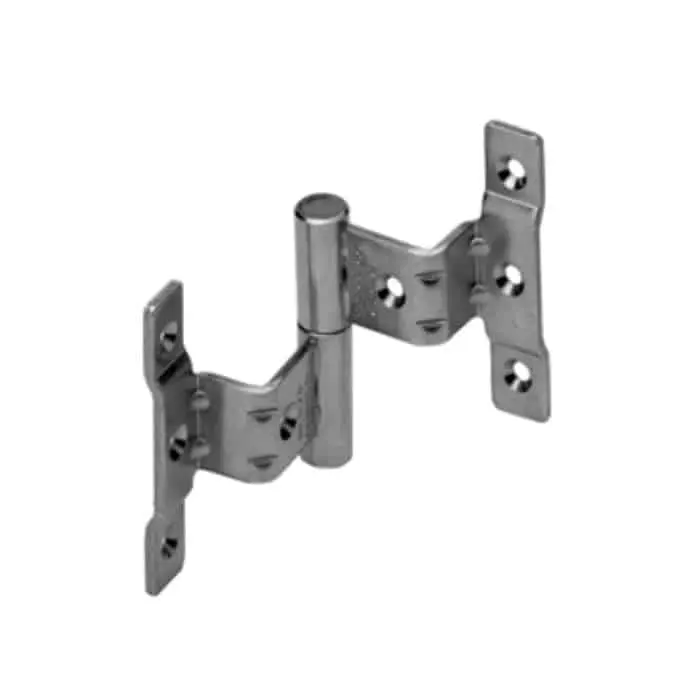 AGB E411601001 Cerniera Genius Registrabile per Terza Anta Battuta 20mm Interasse 13mm Mano Destra Finitura Zinco Silver