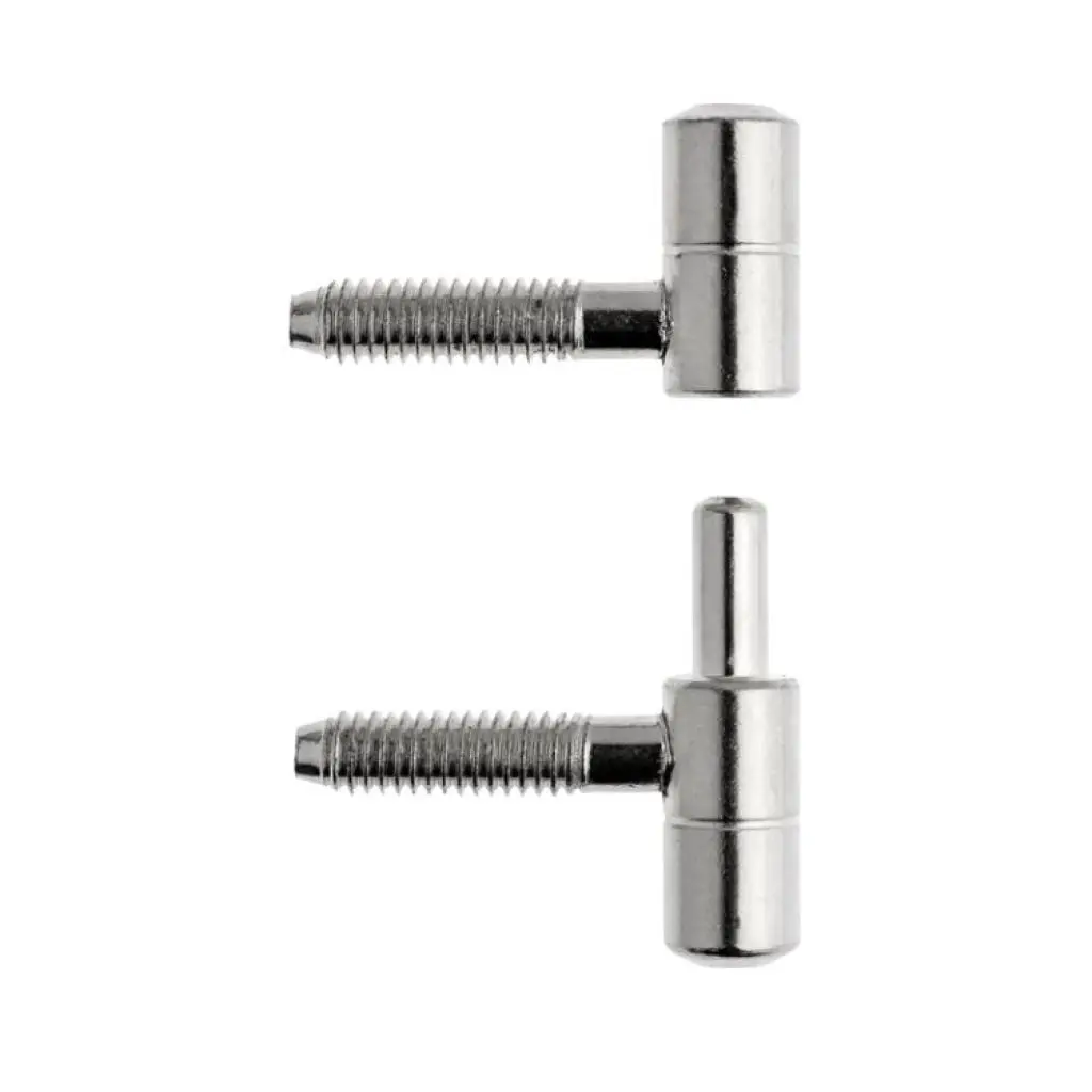 AGB E001191415 Cerniera Anuba per Legno Diametro 14mm Altezza 49,5mm Acciaio Finitura Zinco Silver