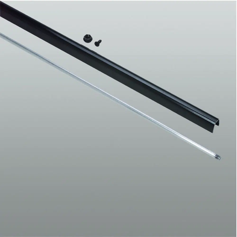 [049552] Savio 6000.721 Asta Verticale Superiore e Inferiore Copertina 1037mm e 2045mm per Porte da 2450 a 3100mm Finitura Verniciato Nero Intenso