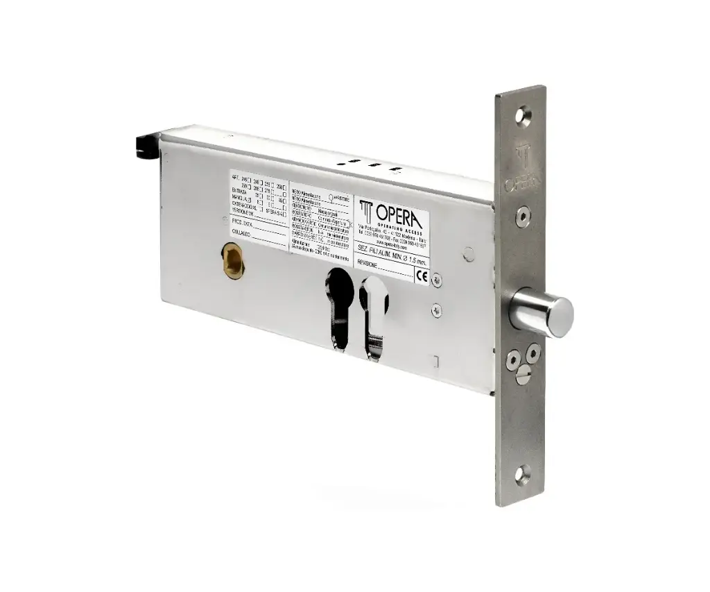 Opera 27808 Elettropistone Orizontale Serie Classica per Fasce Entrata 70-90mm Ambidestra con Quadro Maniglia Chiuso in Assenza Corrente 12-24V DC