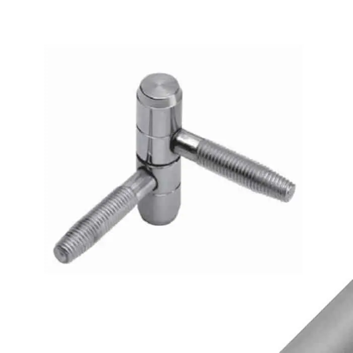 AGB E001190934 Cerniera Anuba Modello 119 in Acciaio a 2 Gambi Diametro 9mm Finitura Cromato Opaco