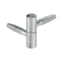 AGB E001191334 Cerniera Anuba per Legno Diametro 13mm Altezza 44,5mm Acciaio Finitura Cromato Opaco