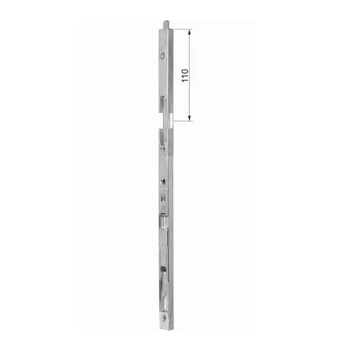 AGB A400641902 Catenaccio a Leva Superiore Puntale Regolabile 8mm con Incontro Nottolino 18x550mm Canalino 16/12mm