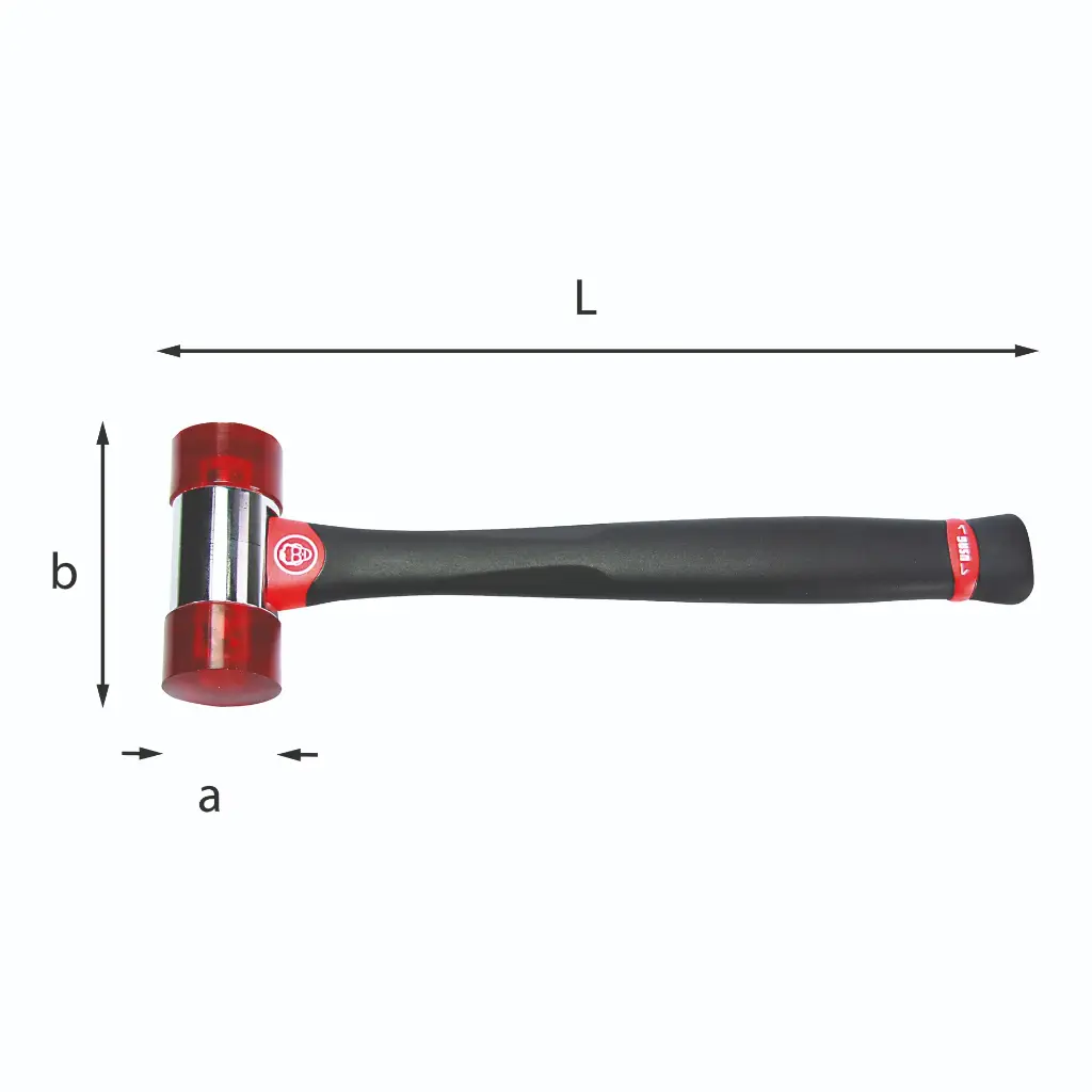 Usag U03760013 376F Mazzuola con Manico in Graphite Superfice 32mm Lunghezza 304mm 