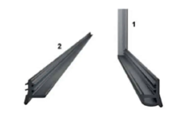AGB G020DX0793 Kit Guarnizioni per Anta Scorrevole Dimensioni 1500x2500mm Colore Nero