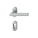 Hoppe 3253222 Grt. con rosetta Amster E1400Z/30P/30PS F69 acciaio inox satinato 