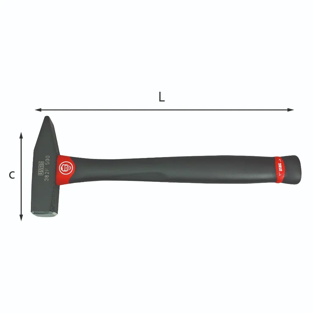 Usag U03820105 382F Martello per Meccanici Manico in Graphite 500gr Lunghezza 310mm