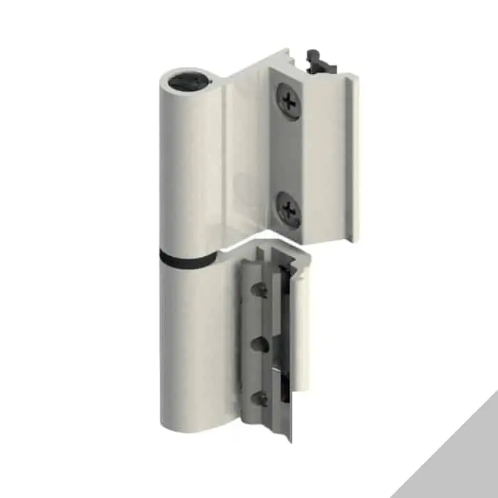 Giesse 00120376U Cerniera Flash Base per Finestra Profilo CU Reversibile Altezza 93mm Portata 75-85Kg Alluminio Finitura Argento