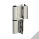 Giesse 00120376U Cerniera Flash Base per Finestra Profilo CU Reversibile Altezza 93mm Portata 75-85Kg Alluminio Finitura Argento