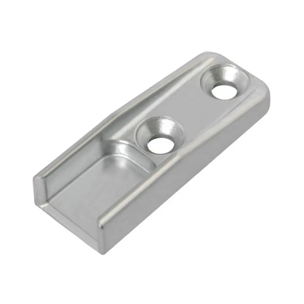 AGB A51401EB02 Incontro Nottolino Artech per Serramento in Alluminio-Legno Sede 24-37mm Dimensione 46x21x8mm Zama Finitura Argento