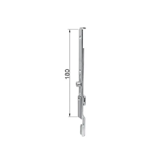 AGB A404810013 Terminale con Nottolino a Rullo per Serratura Unitop Lunghezza 180mm
