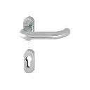 Hoppe 3253290 Grt. con rosetta Paris E138Z/30P/30PS F69 acciaio inox satinato 