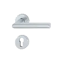 Hoppe 3277081 Grt. con rosetta Amster 1400/42K/42KS F1 alluminio aspetto argento 