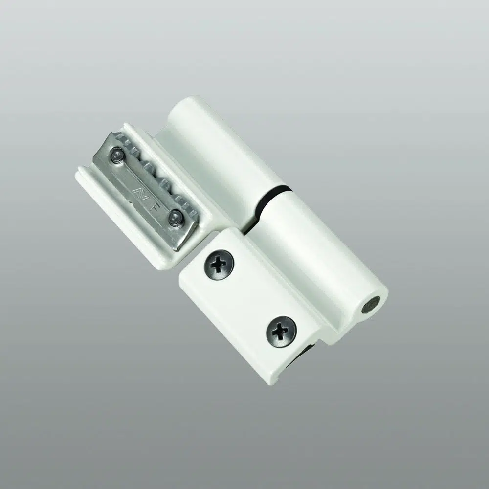 Savio 1123.11 Cerniera a 2 Ali Morsa+ per Profilo R40/50 Terza Anta Portata 80-90Kg Finitura Argento Verniciato a Polvere