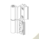 Giesse 00121430U Cerniera Flash Base per Terza Anta Profilo CU Altezza 93mm Portata 75-85Kg Alluminio Finitura Perla