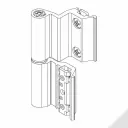 Giesse 00135410U Cerniera Flash Base per Terza Anta Profilo ALLCO5S Altezza 93mm Portata 75-85Kg Alluminio Finitura Bianco Puro