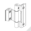 Giesse 00600410N Cerniera Bridge 2 per Anta Sporgere o Ribalta Profilo CU Altezza 93mm Portata 90-100Kg Alluminio Finitura Bianco