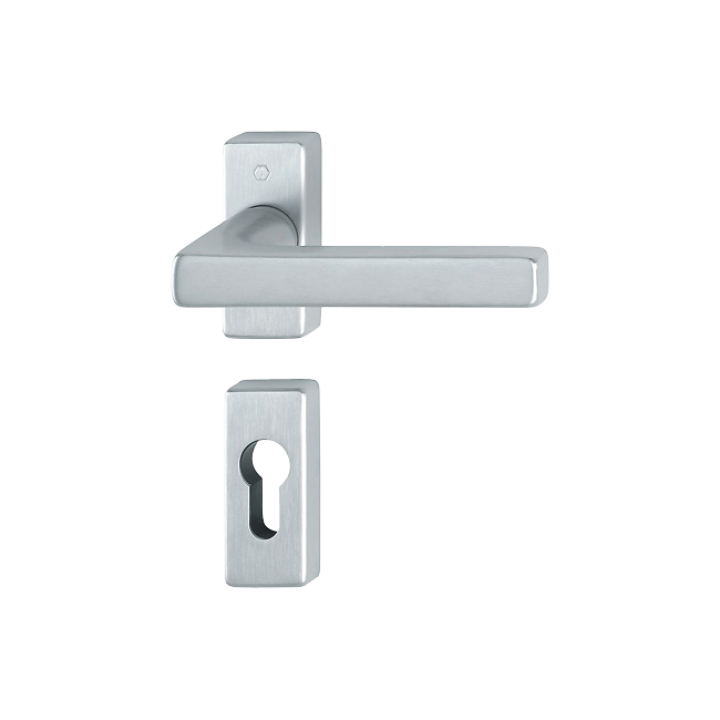 Hoppe 3395562 Grt. con rosetta Dallas M1643/844P/844PS F41-R cromo satinato - Resista® 