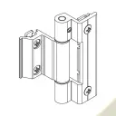 Giesse 00600430N Cerniera Bridge 2 per Anta Sporgere o Ribalta Profilo CU Altezza 93mm Portata 90-100Kg Alluminio Finitura Perla