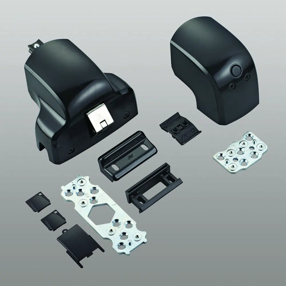 Savio 6100.703 Kit Cellini Supporti Ambidestri a 3 Punti di Chiusura Verniciato Nero Intenso
