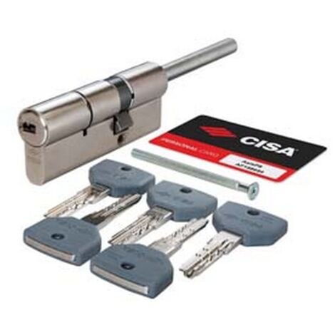 Cisa 0Q31707012SD Cilindro Europeo Asix P8 Pro 30/30 con Gambo Rasabile + 5 Chiavi + Chiave Cantiere