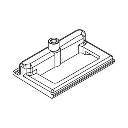 Giesse 0130500001 Incontro Doppio per Terminali e Nottolini Profilo CU Zama Finitura Silver