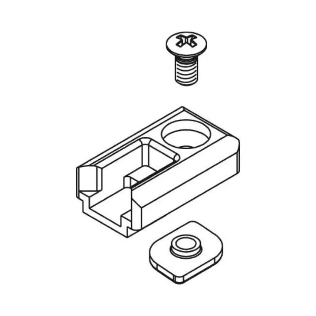 Giesse 01314000K Incontro Singolo per Terminali e Nottolini Profilo CU Zama Finitura Silver