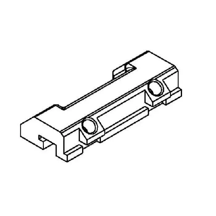 Giesse 01317010 Incontro Doppio per Terminali e Nottolini Profilo Erre 40-50 Poliammide Finitura Nero