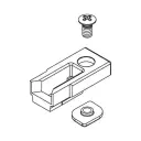 Giesse 01322000 Incontro Doppio per Terminali e Nottolini Profilo CU Poliammide Finitura Nero