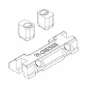 Giesse 01329010 Incontro Doppio per Terminali e Catenacci Profilo Allco5 Poliammide Finitura Nero