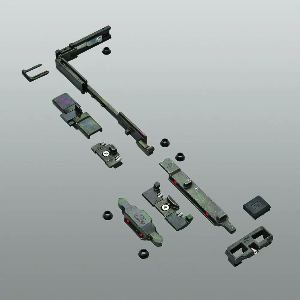 Savio 3150.2 Gruppo Base con Fulcro Verticale Ribantatre 150 Abbinabile a Profilo CU Finitura Zincata Nera