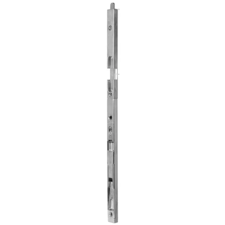 AGB W200681901 Catenaccio a Leva per Multipunto Canalino 16/12mm Frontale 18mm Lunghezza 360mm Finitura Argento