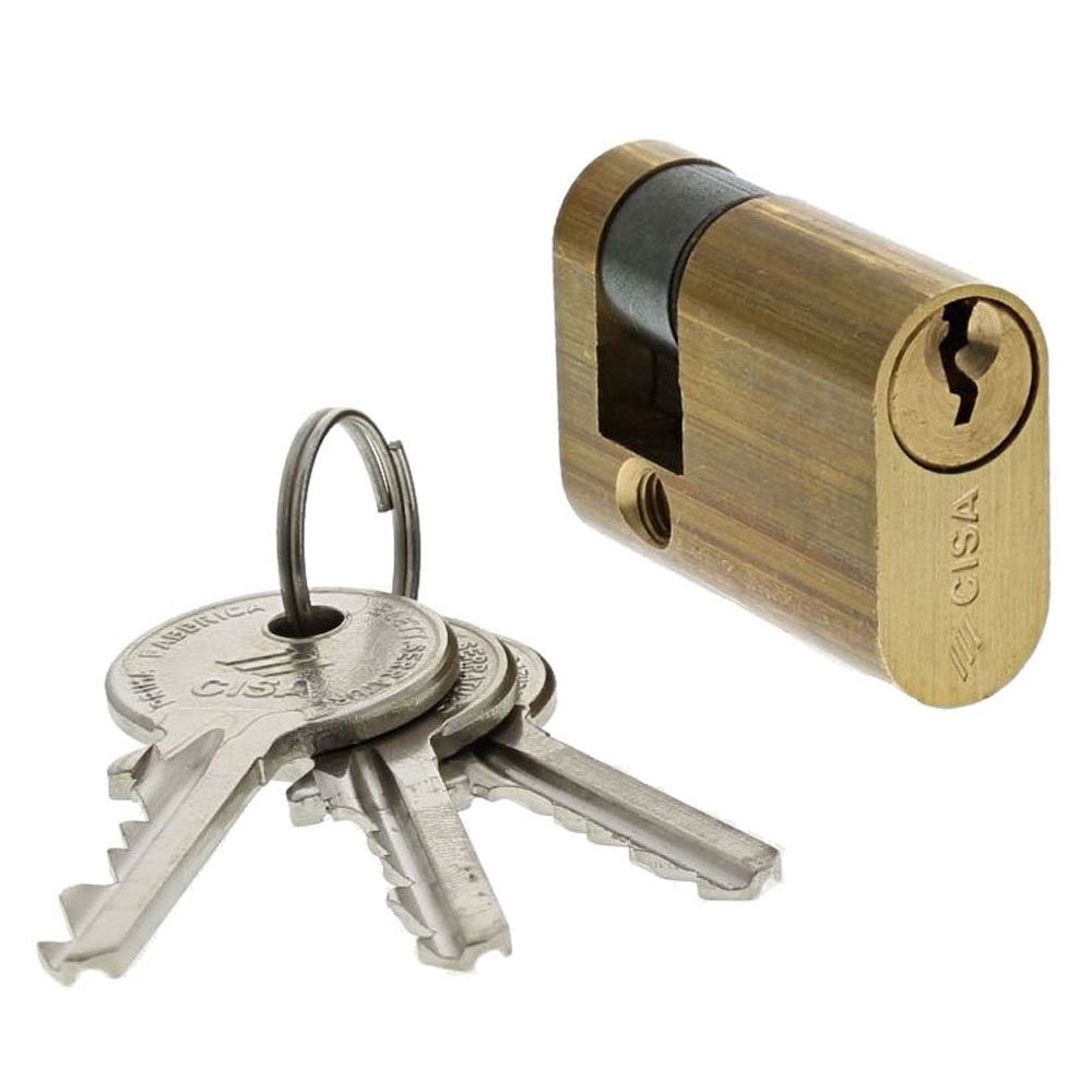 Cisa 08220020 Mezzo Cilindro Ovale 28/10 Ottone