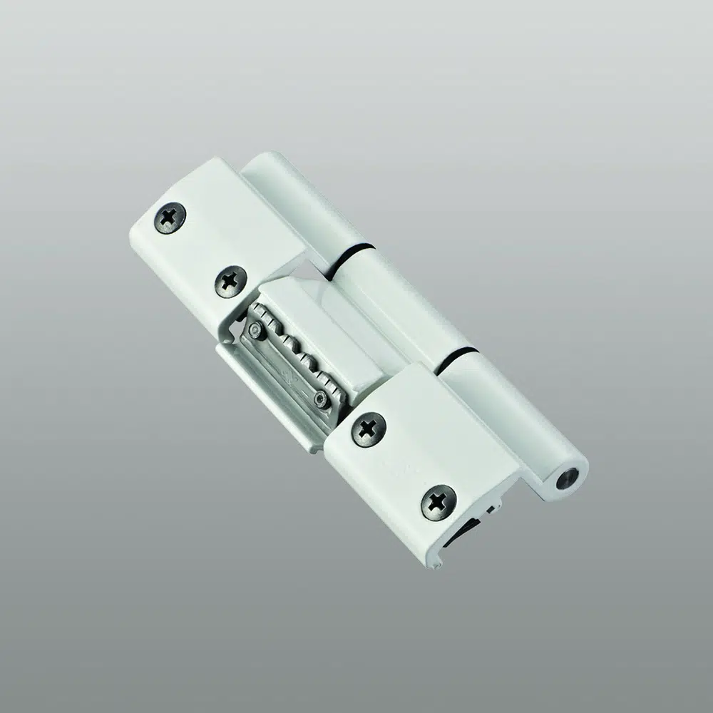 Savio 1122.81 Morsa+ Cerniera a 3 Ali Premontata per Profilo R40 Portata 90-100Kg Finitura Verniciato Bianco