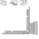 AGB A509113401 Squadra Angolare Artech Destro per Serramenti in Pvc o Alluminio da Applicare Interasse 13mm Battuta 18mm