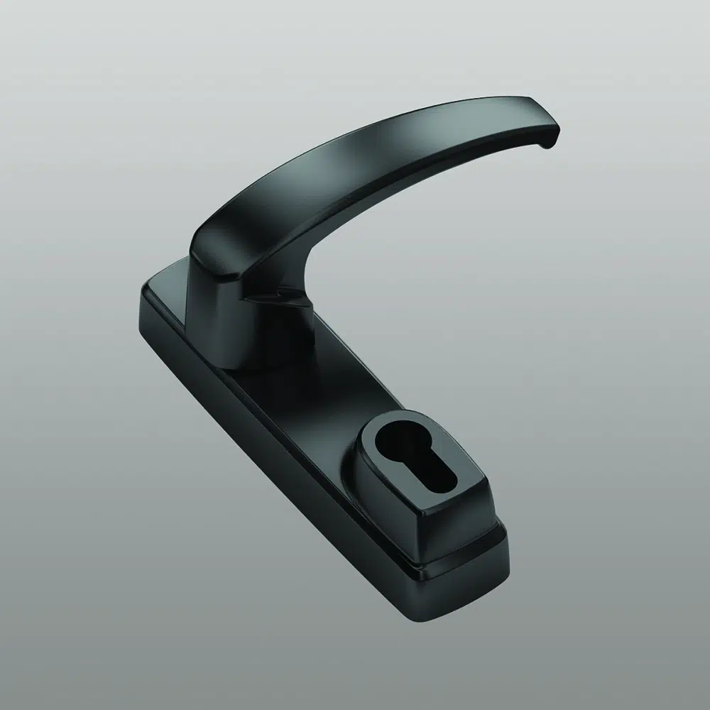 Savio 6010.876 Comando Esterno Maniglia in Folle per Antipanico Brunelleschi e Juvarra con Foro cilindro di Sicurezza Finitura Nero Antibatterico