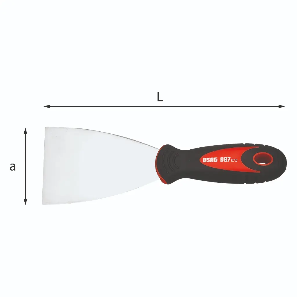 Usag U09870043 987E Spatola Flessibile Larghezza 75mm Lunghezza 218mm