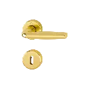 Hoppe 10711041 Grt. con rosetta Milos 1617/17K/17KS F271 alluminio colore oro lucido 