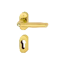 Hoppe 10711316 Grt. con rosetta Milos 1617/23P/23PS F271 alluminio colore oro lucido 
